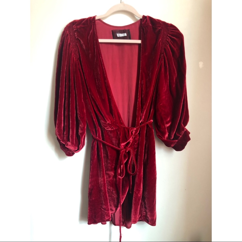 New without Tag reformation red velvet dress